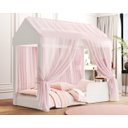 Ver imagem 4 de Cama Infantil Montessoriana Crystal com Voal Rosa Quarto de Meninas Princesas Cor Branco