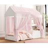 Cama Infantil Montessoriana Crystal com Voal Rosa Quarto de Meninas Princesas Cor Branco - 4