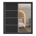 Ver imagem 7 de Guarda-roupas Casal com Espelho 2 Portas de Correr 4 Gavetas Chicago Multimóveis Mp4316 Preto