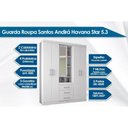Ver imagem 2 de Guarda Roupa Solteiro 5 Portas e 3 Gavetas Havana Star 5.3 Atacama - Santos Andirá