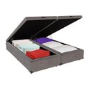 Ver imagem 1 de Cama Box Baú Queen Bravus 158x198x44 Cinza