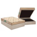 Ver imagem 1 de Conjunto Box Baú Casal: Colchão Espuma Polar D45 Pérola + Base Crc Suede Clean(138x188)