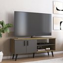 Ver imagem 3 de Rack para TV até 50 Polegadas com 2 Portas Retrô 121,2cm Multimóveis CR45366 Mel/Grafite