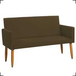 Namoradeira Decorativa Para Sala Nina 2 Lugar Para Recepção Manicure Escritório Suede - 1
