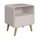 Ver imagem 3 de Mesa de Cabeceira 47cm com 1 Gaveta Cv002 Linha Curve Completa Móveis