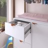 Cômoda De Bebê Fraldário Com Cabideiro E Gavetas Guarda Roupa Infantil Trocador Preto - 4