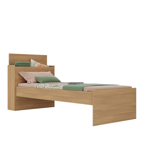 Cama de Solteiro com Colchão Incluso e Baú Embutido Multimóveis Mp4232