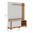 Ver imagem 4 de Rack com Painel para TV até 65 Polegadas com 2 Portas e Prateleiras Multimóveis Crcol-RCP022 Freij