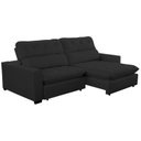 Ver imagem 4 de Sofa Retratil Reclinavel 2 Lugares 260cm Veludo Andreia Preto