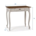 Ver imagem 4 de Aparador para Sala com Pés Luis Xv 1 Gaveta 1010 Linz Móveis - Off White/imbuia Glazer