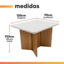 Ver imagem 3 de Mesa Sala de Jantar 1,20m com Vidro Montreal