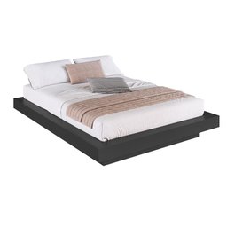 Cama Queen Flutuante 162cm X 202cm para Quarto de Casal Cor:grafite - 2
