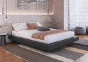Ver imagem 1 de Cama Queen Flutuante 162cm X 202cm para Quarto de Casal Cor:grafite