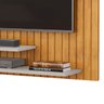 Painel Suspenso para Tv até 55 Polegadas Moderno Ripado Rack Premium Quarto e Sala Cor Cedro/bali - 6