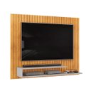 Ver imagem 2 de Painel Suspenso para Tv até 55 Polegadas Moderno Ripado Rack Premium Quarto e Sala Cor Cedro/bali