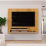 Painel Suspenso para Tv até 55 Polegadas Moderno Ripado Rack Premium Quarto e Sala Cor Cedro/bali - 4