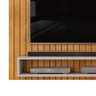 Painel Suspenso para Tv até 55 Polegadas Moderno Ripado Rack Premium Quarto e Sala Cor Cedro/bali - 7