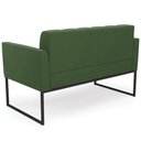 Ver imagem 7 de Sofá Namoradeira Base Industrial Preto Ana Suede Verde - Ibiza