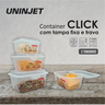 Pote Transparente com Tampa Click 800ml Uninjet - 3