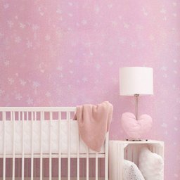 Papel de Parede Adesivo Lavavel Rosa Modelo Glitter Flores Furtacor Colorido - 3