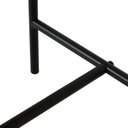 Ver imagem 4 de Mesinha Lateral Lyra em Madeira Maciça e Aço Preto para Sala e Quarto