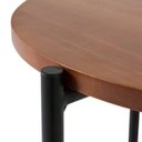 Ver imagem 5 de Mesinha Lateral Lyra em Madeira Maciça e Aço Preto para Sala e Quarto