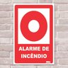 Placa Decorativa Sinalização Alarme de incêndio-30X45Cm - 1