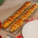 Ver imagem 4 de Grelha para Pães de Alho 74x15,5x3cm Churrasco Petiscos Arame de Aço Cromado Utimil