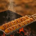 Ver imagem 2 de Grelha para Pães de Alho 74x15,5x3cm Churrasco Petiscos Arame de Aço Cromado Utimil