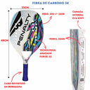 Ver imagem 3 de Raquete De Beach Tennis Penalty Carbon 3K XXII