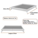 Ver imagem 3 de Cama King Japonesa 210cm Pés Alumínio Haru Courino Off White - Sallar Home