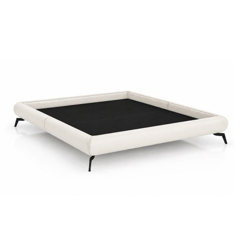 Cama King Japonesa 210cm Pés Alumínio Haru Courino Off White - Sallar Home