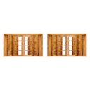 Ver imagem 1 de Kit com 2 Janelas de Madeira Veneziana 140x100cm 6 Folhas Rodam Marrom/Imbuia Hale Esquadrias
