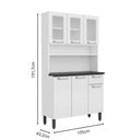 Ver imagem 2 de Cozinha Compacta de Aço 6 Portas 1 Gaveta Branco Bertolini