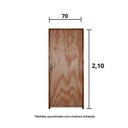 Ver imagem 3 de Kit com 2 Kits Porta de Madeira 210x70cm Batente 9cm Fechadura Alavanca Rodam Marrom/Mescla Hale Esquadrias