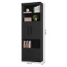 Estante para Livros 3700 2 Portas e 2 Gavetas Preto Fosco - Qmovi - 2