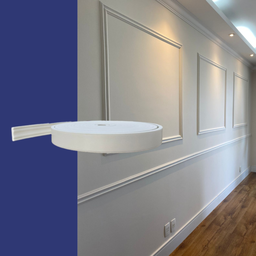 Boiserie Moldura Eva Autocolante Terra 3,5cmx8mm 15 Metros - Branco - 5