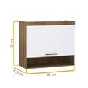 Ver imagem 3 de Guarda Roupa Dormitório Modulado Paris Módulo Ponte Aéreo Solteiro - Luciane 332:Avelã e Cinammon