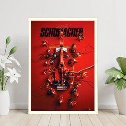 Quadro Decorativo Poster Fórmula 1 60x48cm:madeira Branca - 1