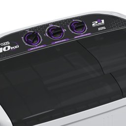 Lavadora de roupas 2 em 1 Twin Tub - 10 Kg - Lava 6 Kg e Centrifuga 4 Kg - Praxis - 127v - 2
