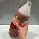 Ver imagem 5 de Vaso Decorativo Enfeite Casa Cerâmica 32x12x12cm Marrom