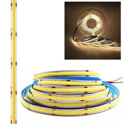 Fita de Led 12v COB 2700K Rolo 50 metros 10w Iluminaçao Ambiente Sala Quarto Cozinha Gesso Teto Reba - 2
