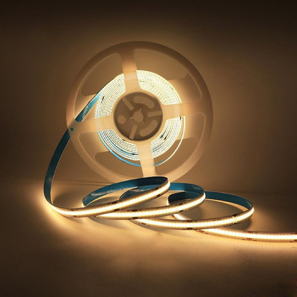 Fita de Led 12v COB 2700K Rolo 50 metros 10w Iluminaçao Ambiente Sala Quarto Cozinha Gesso Teto Reba - 3
