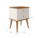 Ver imagem 5 de Conjunto Cabeceira Cama Casal 1,40 com Mesa de Cabeceira Quarto Berlim Off White