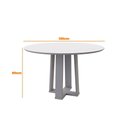 Ver imagem 2 de Mesa De Jantar Tampo Vidro Lara 120 Cm Off White Base Ypê