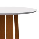 Ver imagem 5 de Mesa De Jantar Tampo Vidro Lara 120 Cm Off White Base Ypê