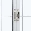 Ver imagem 6 de Kit com 2 Janelas de Aço de Correr Central 100x150cm 4 Folhascom Grade Quadriculada e Vidro Liso