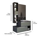 Ver imagem 3 de Gabinete e Espelheira 100cm Plena Conceito Elite Branco/Verde