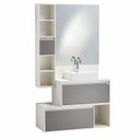 Ver imagem 2 de Gabinete e Espelheira 100cm Plena Conceito Elite Branco/Verde