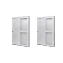 Ver imagem 1 de Kit com 2 Portas de Aço Veneziana de Correr Lateral 215x142cm 3 Folha Vidro Liso Qualitysol Branco Ramassol